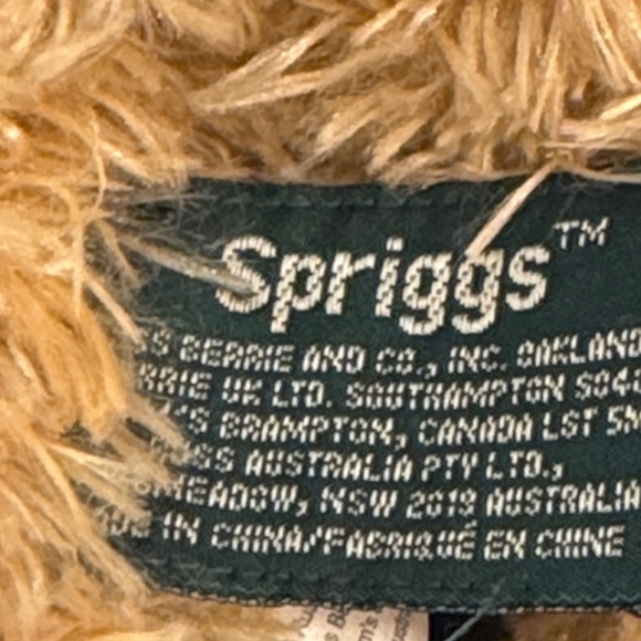 Russ Berrie Spriggs Teddy Bear Plush Tan Stuffed Animal 14” - Picture 7 of 9